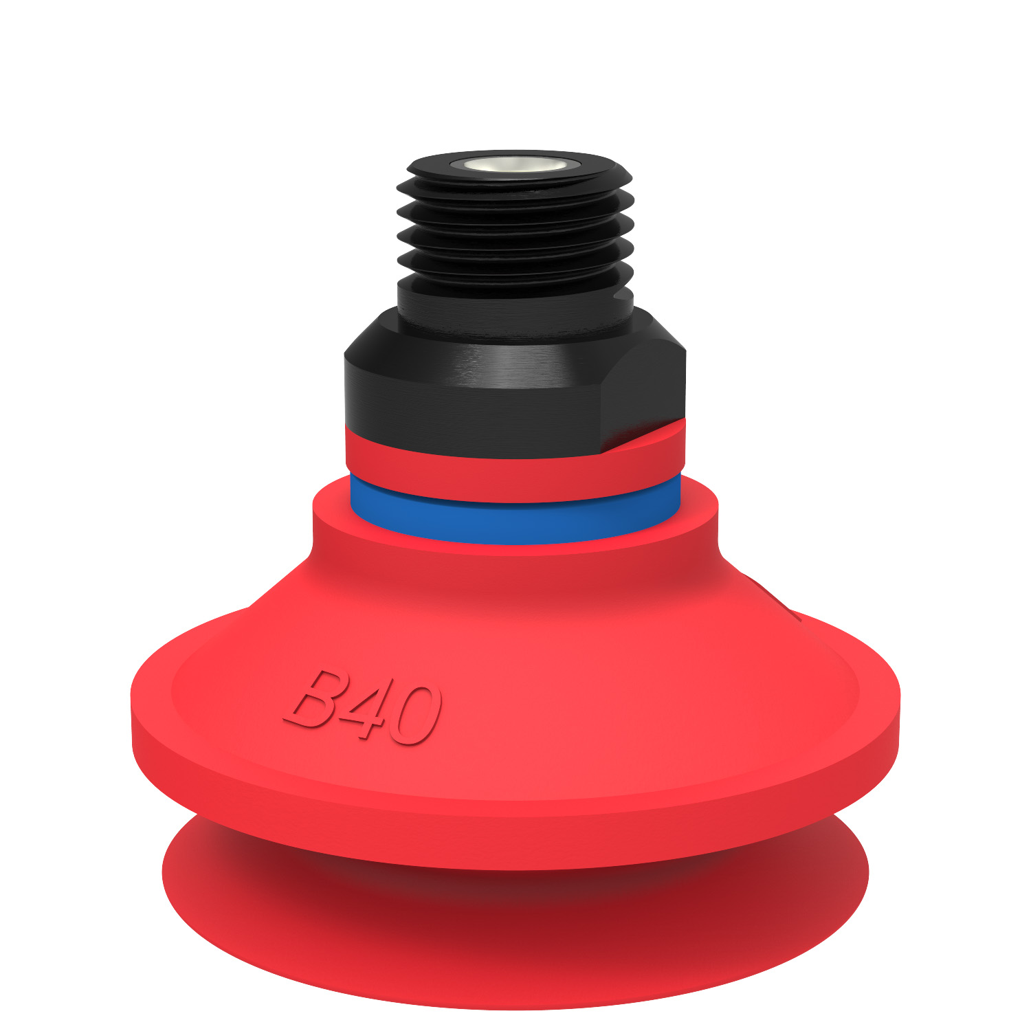 Piab Suction cup B40 Silicone, 1/4 NPT male, with mesh filter