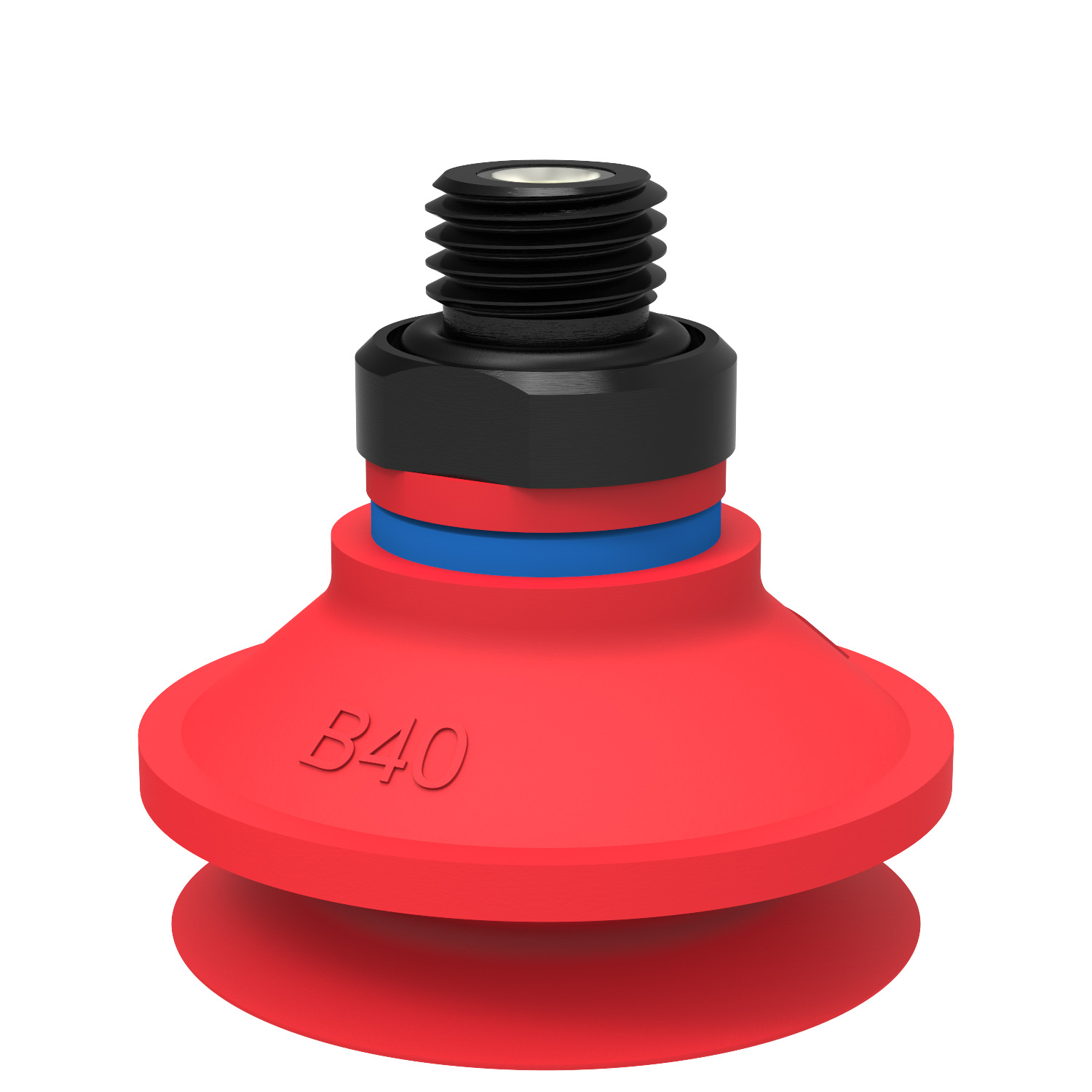 Piab Suction cup B40 Silicone, G1/4 male, with mesh filter and dual flow control valve