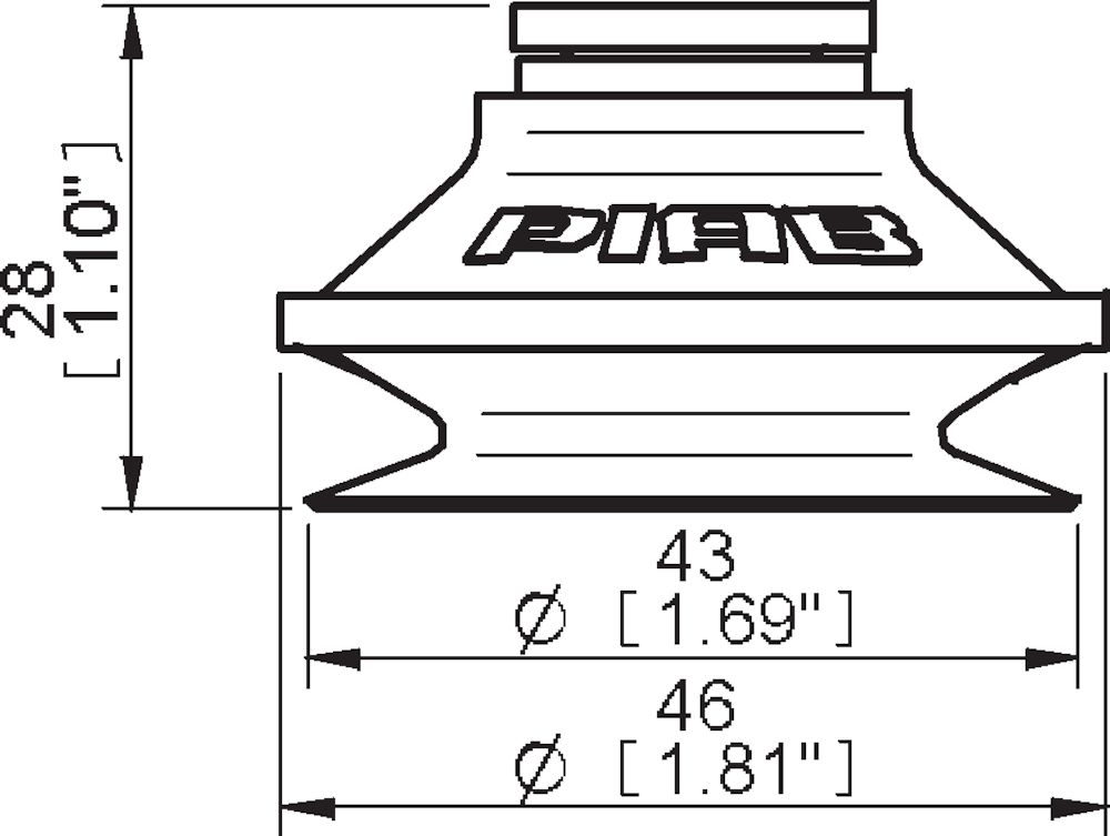 Piab Suction cup B40 Silicone FCM
