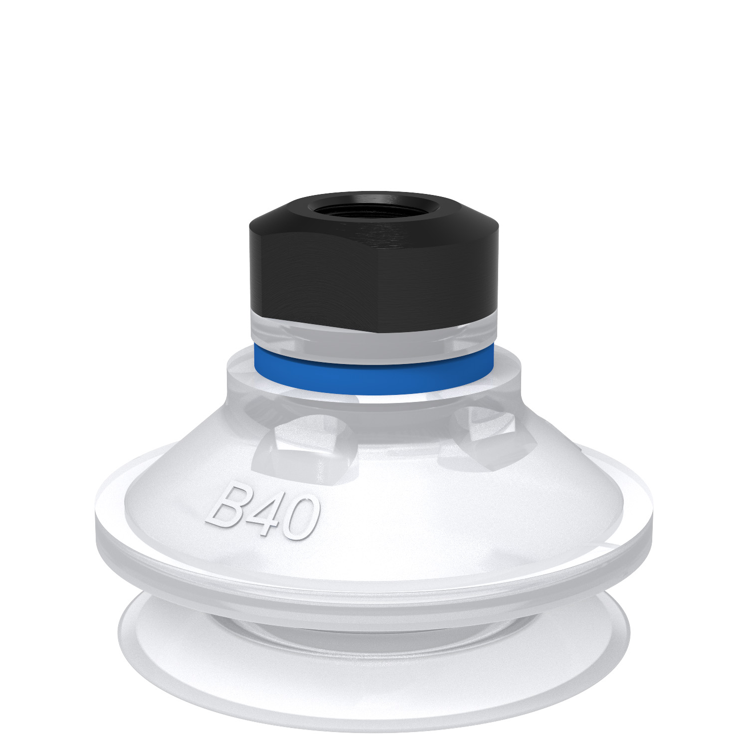 Piab Suction cup B40 Silicone FCM, 1/8 NPSF female, with mesh filter