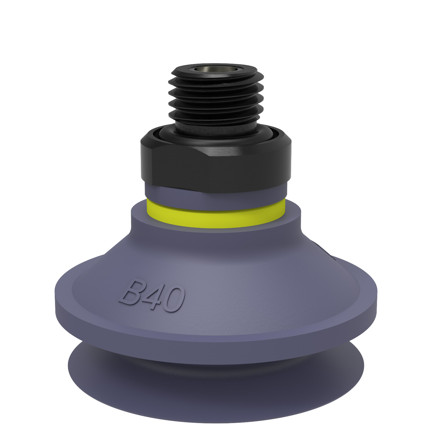 Piab B40.37.04DB / 9908776 Suction cup B40 HNBR, G1/4" male, with dual flow control valve