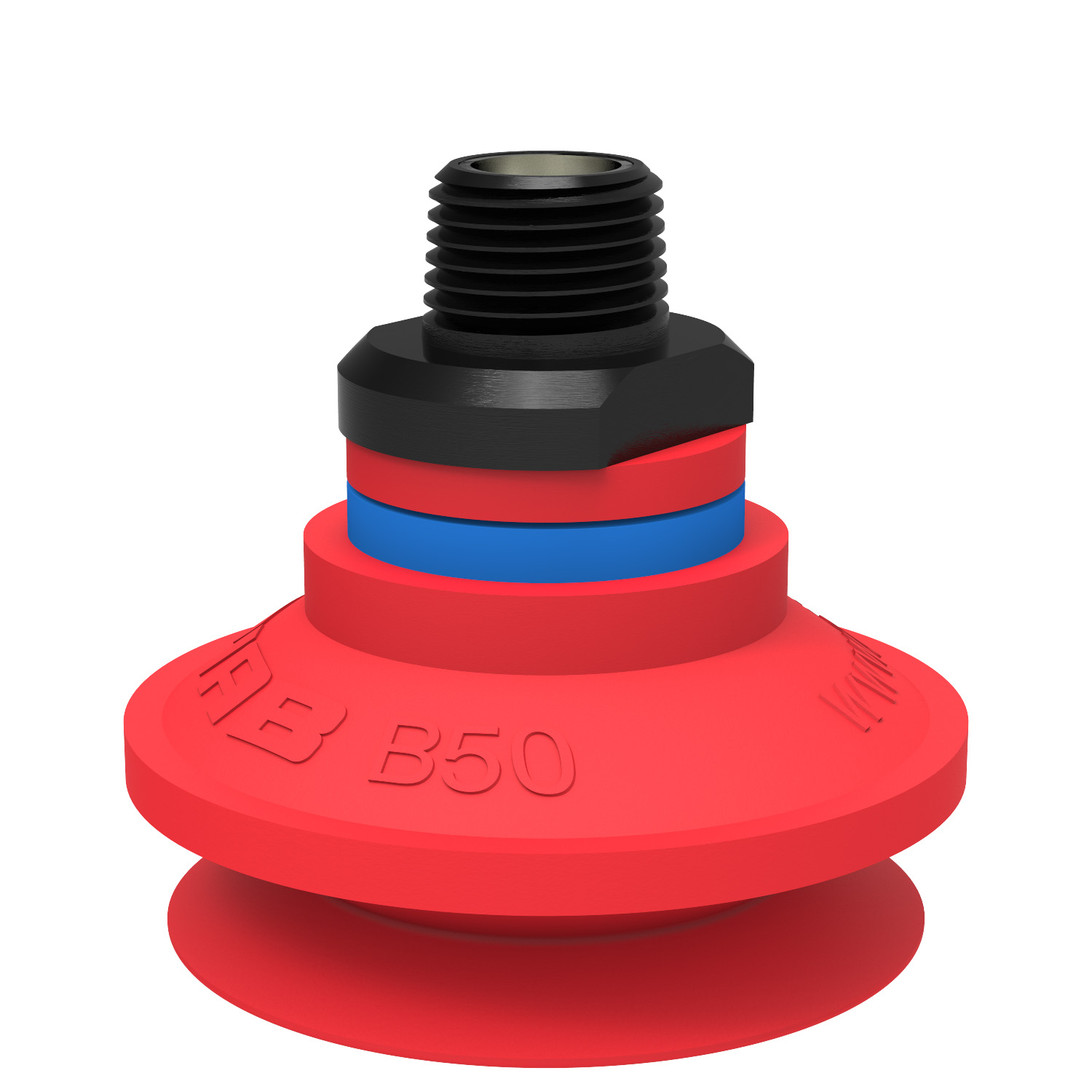 Piab Suction cup B50 Silicone, 3/8 NPT male, with mesh filter