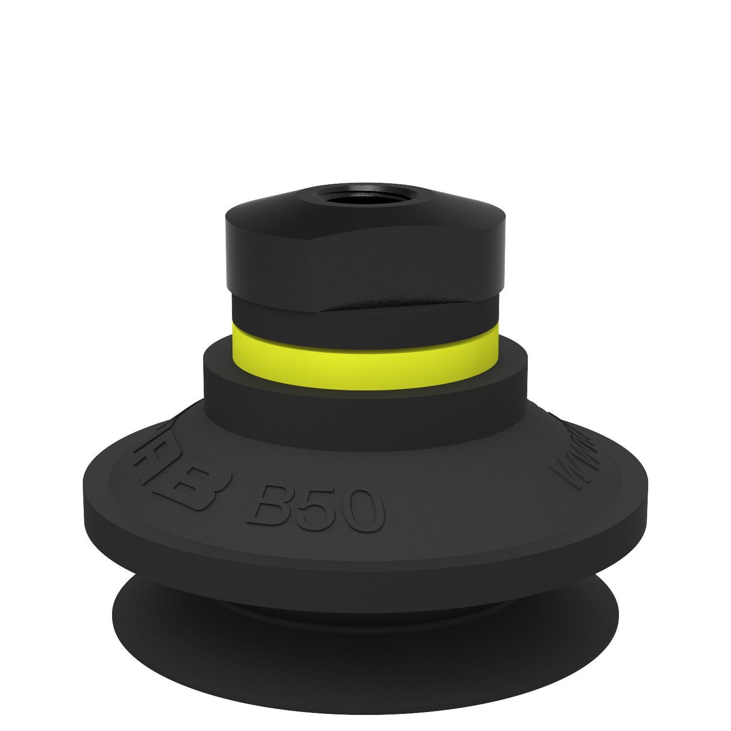 Piab Suction cup B50 Nitrile-PVC, 1/8 NPSF female, with dual flow control valve