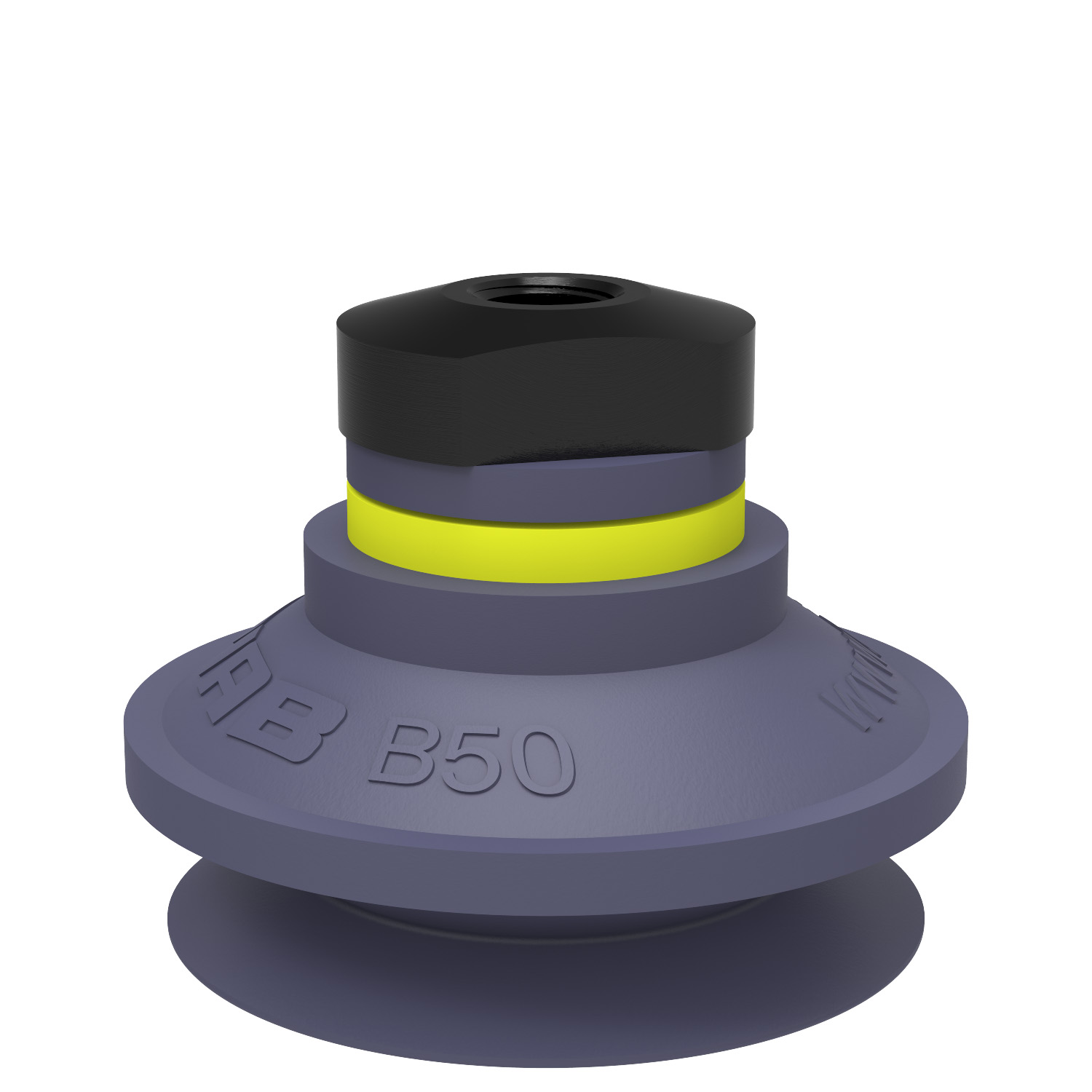 Piab B50.37.05DA / 9908790 Suction cup B50 HNBR, 1/8" NPSF female, with dual flow control valve