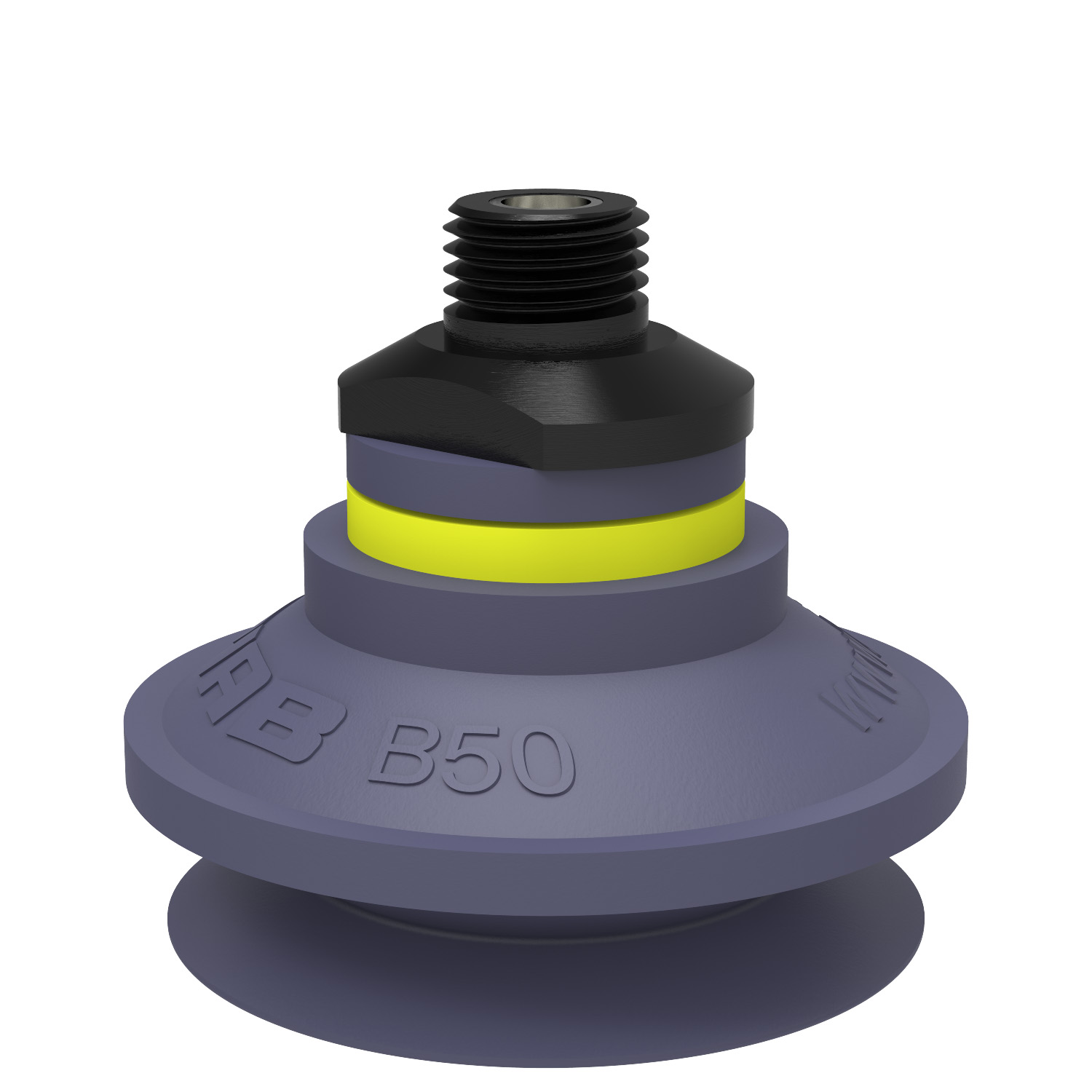 Piab B50.37.05DC / 9908796 Suction cup B50 HNBR, 1/4" NPT male, with dual flow control valve