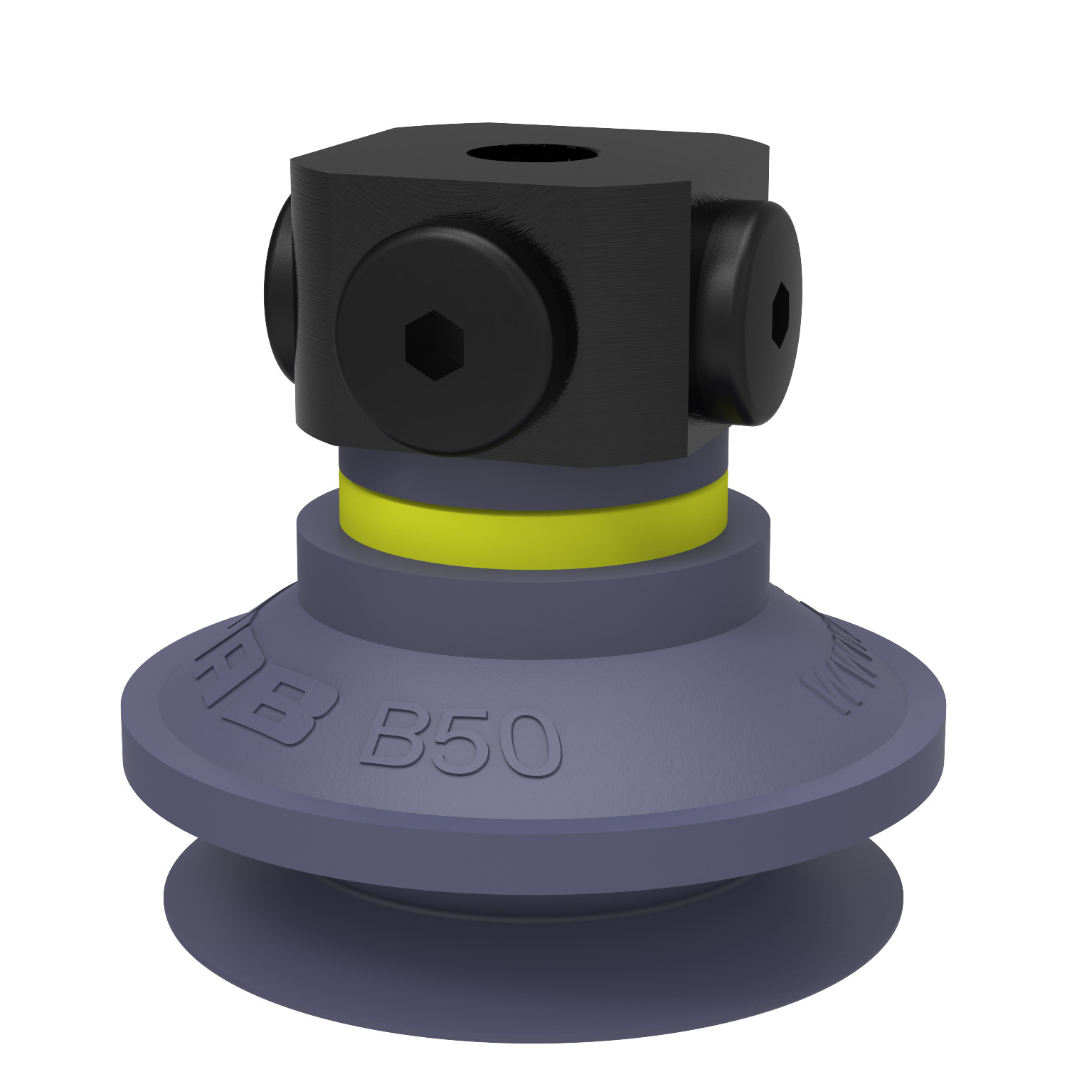 Piab B50.37.05DF / 9908794 Suction cup B50 HNBR, 5x1/8" NPSF female, with dual flow control valve