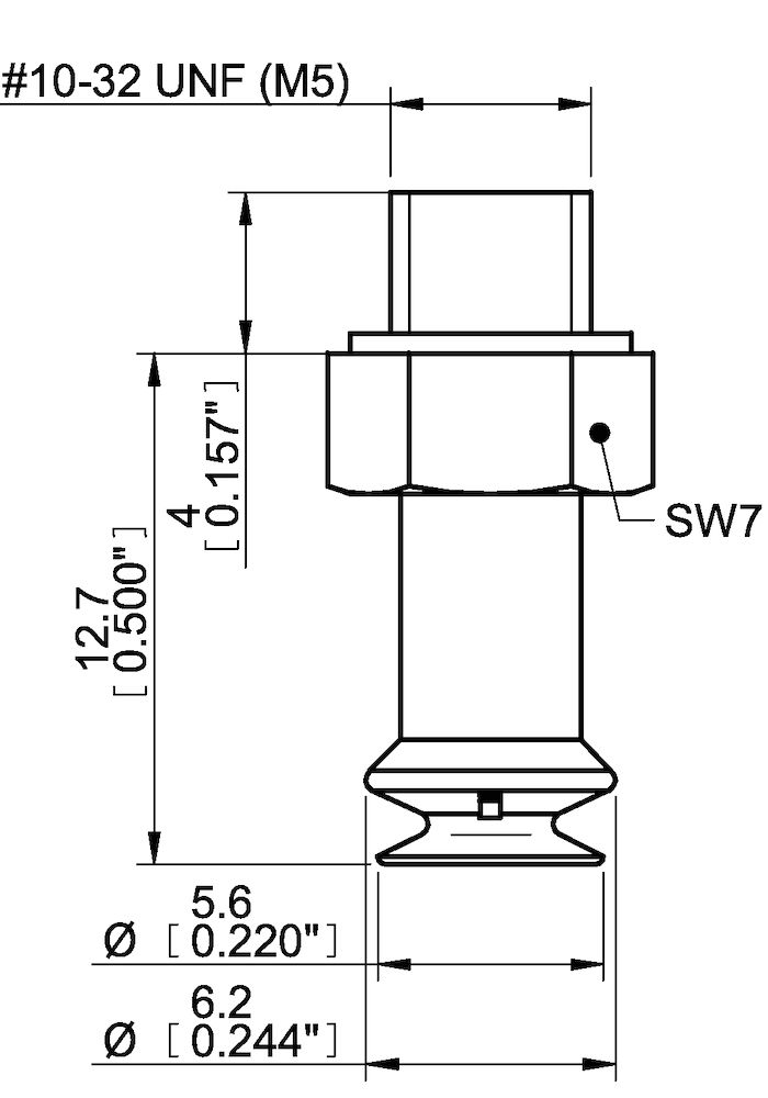Piab Suction cup B5 HNBR, M5 male