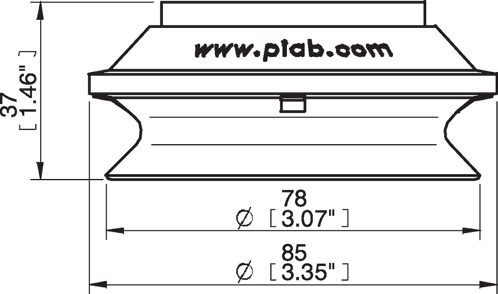 Piab Suction cup B75-2 Silicone, with filter
