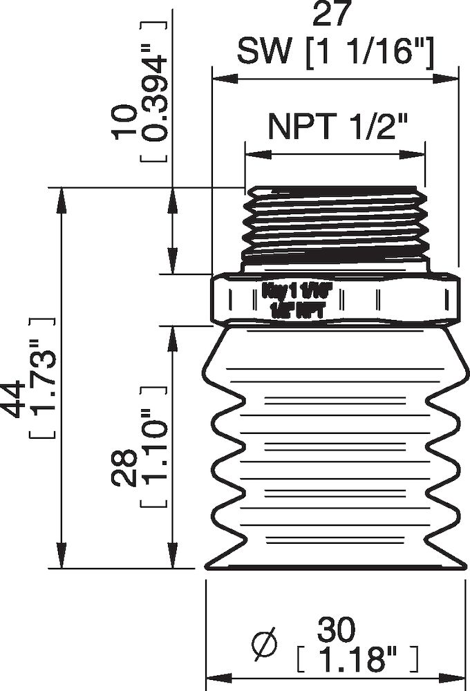 Piab BBL30-2.DS40.NT12MSS.00 Suction cups and soft grippers