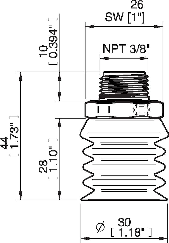 Piab BBL30-2.DS40.NT38MDC.00 Suction cups and soft grippers