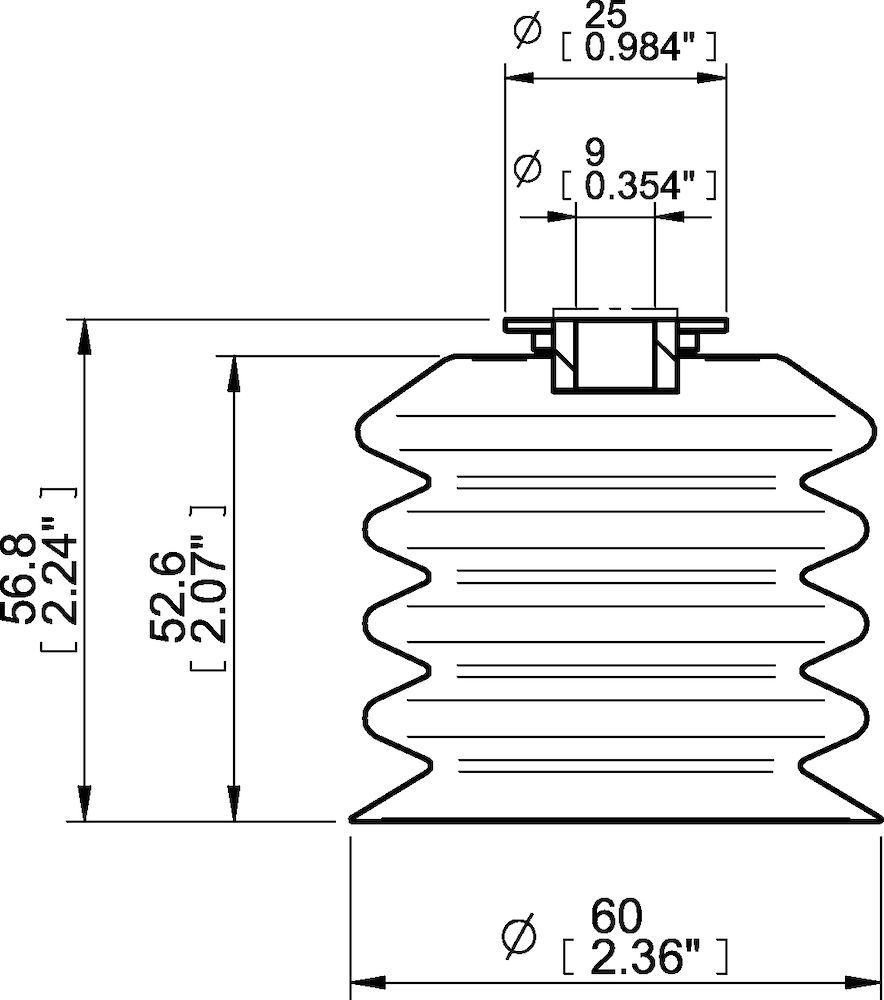 Piab BBL60-2.DS40.RD9XDC.00 Suction cups and soft grippers