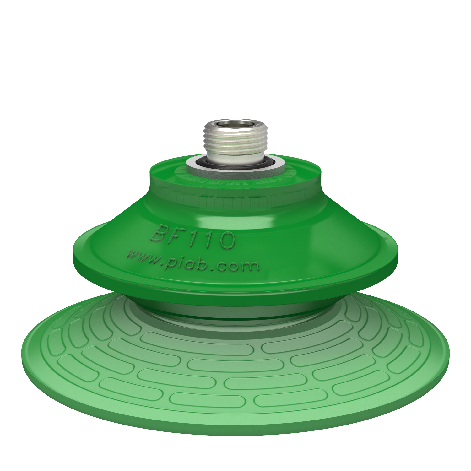 Piab Suction cup BF110P Polyurethane 60, thread insert G3/8 male with mesh filter