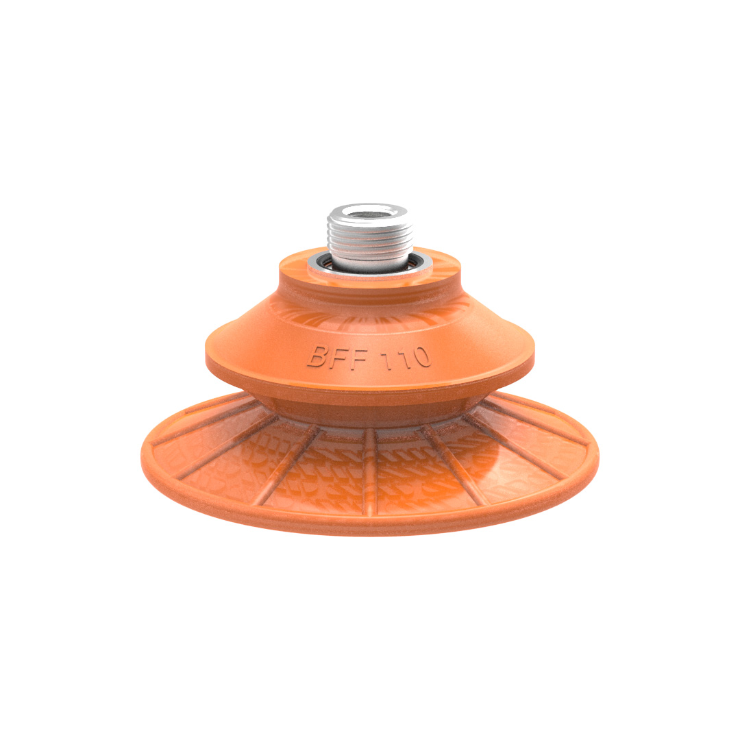 Piab Suction cup BFF110TP Polyurethane 55/60/30 G3/8 male, 1/8 NPSF female, with mesh filter