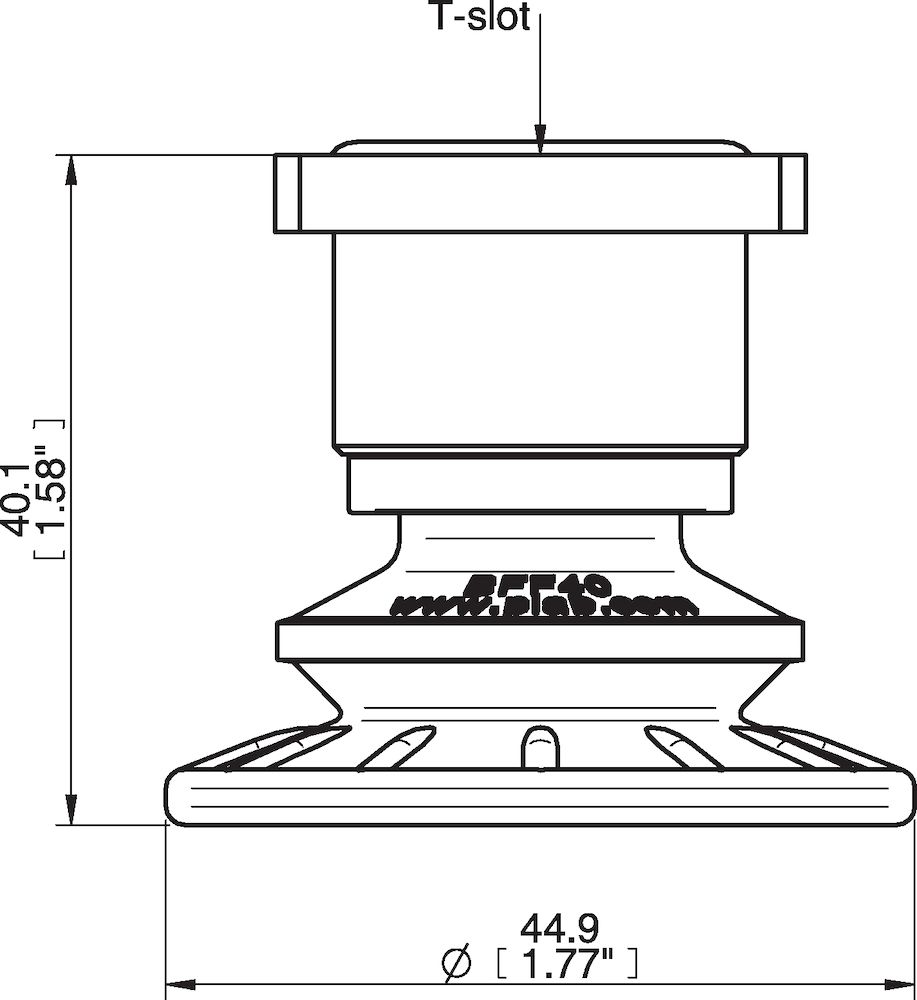 Piab Suction cup BFF40P Polyurethane 55/60, T-slot, with mesh filter