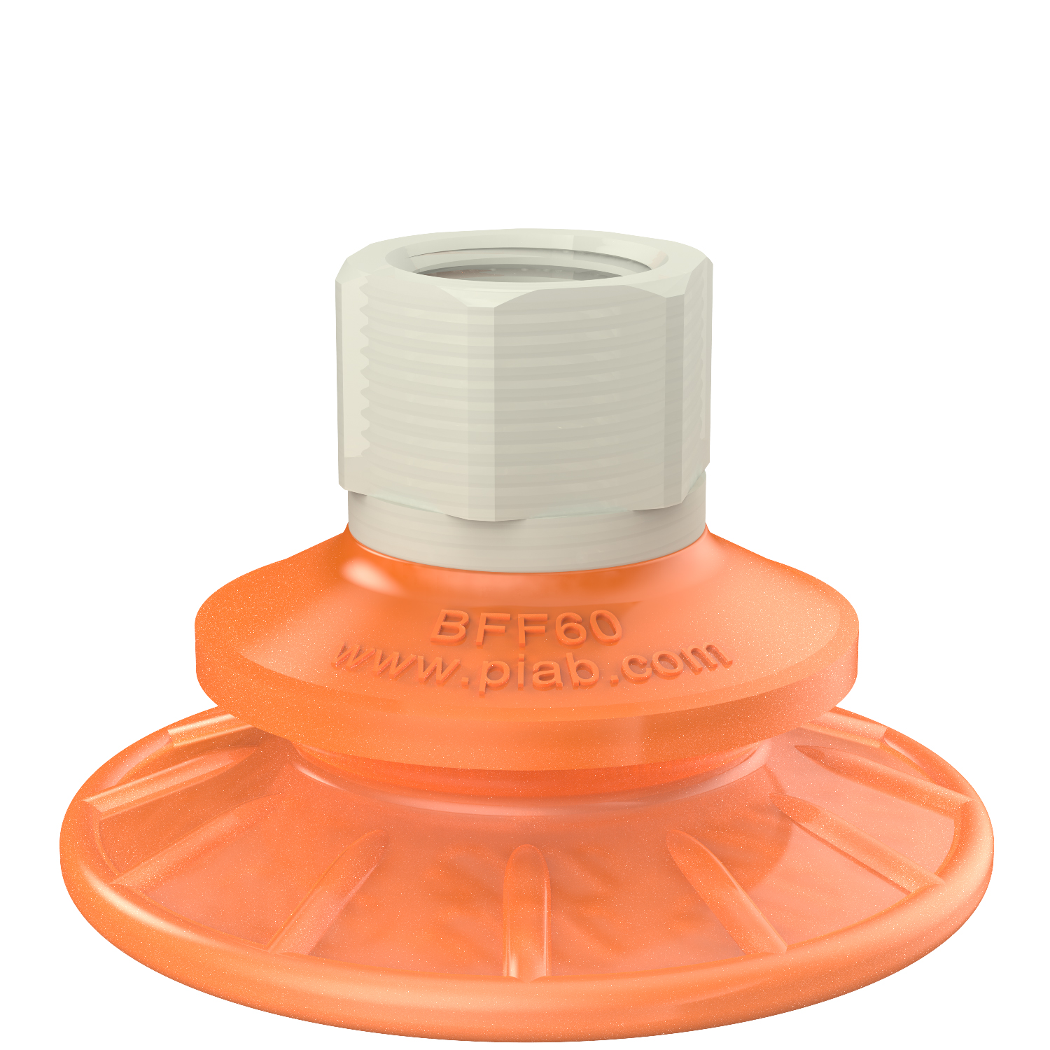 Piab Suction cup BFF60P Polyurethane 55/60, G3/8 female, plastic thread