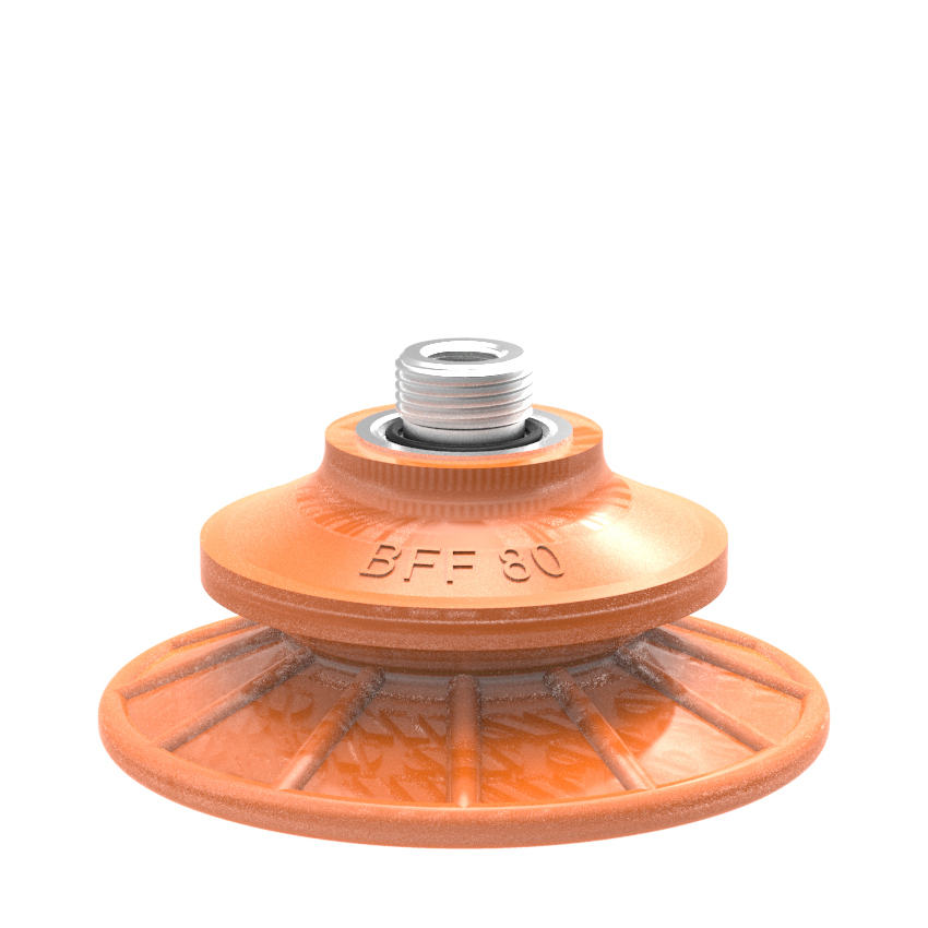 Piab Suction cup BFF80P Polyurethane 55/60 G3/8 male, 1/8 NPSF female, with mesh filter