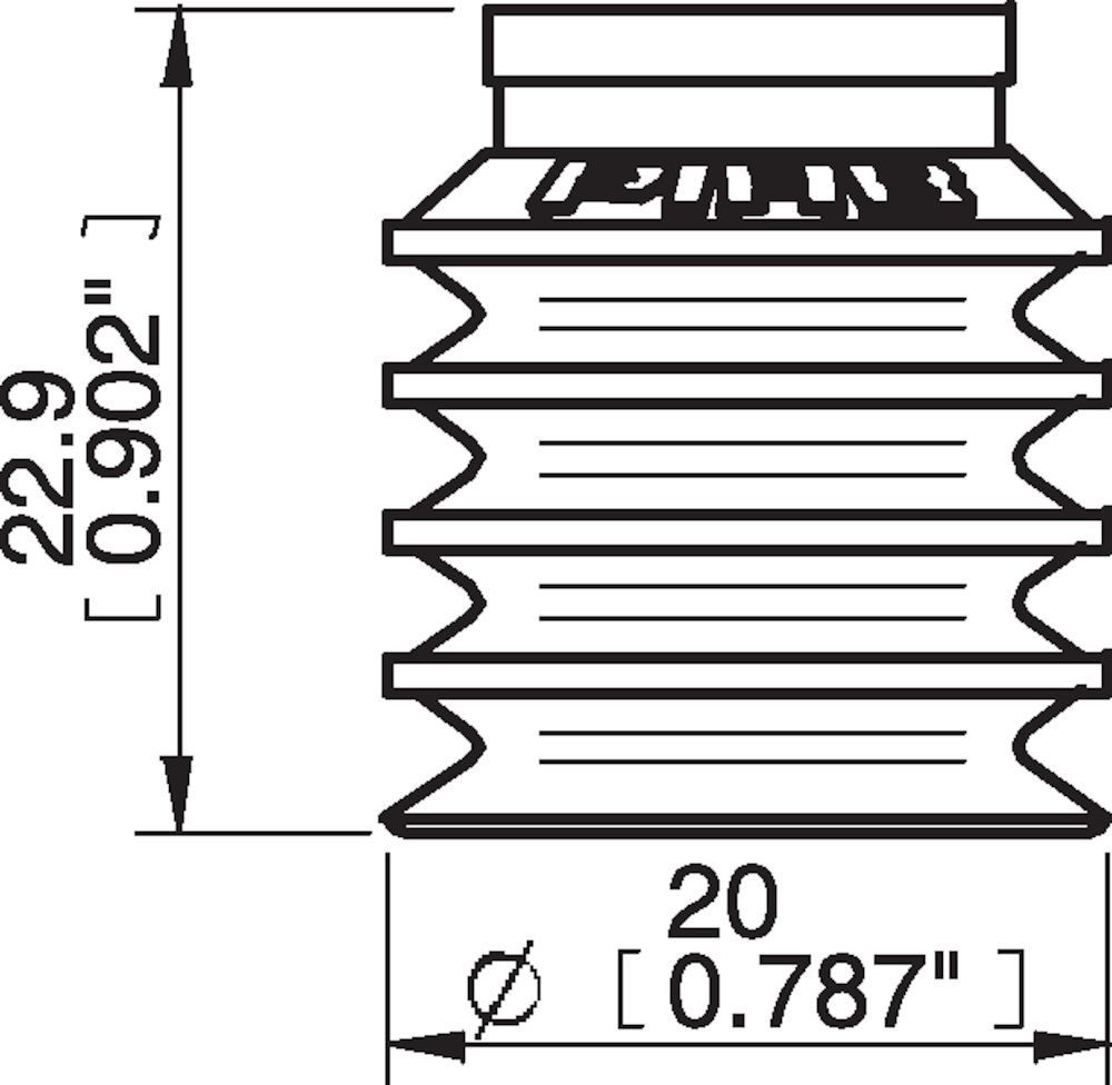 Piab Suction cup BL20-2 Chloroprene