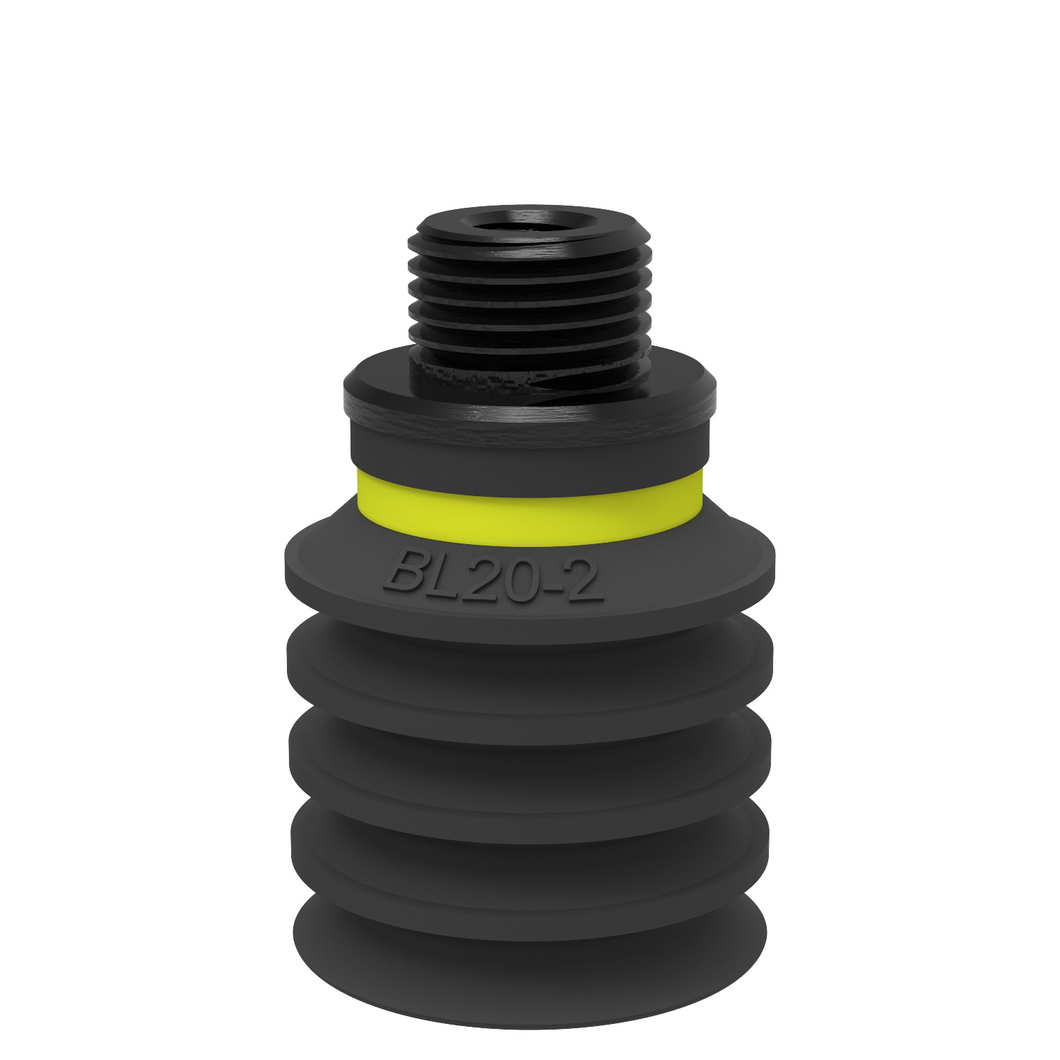 Piab Suction cup BL20-2 Chloroprene, G1/8 male/M5 female, with dual flow control valve