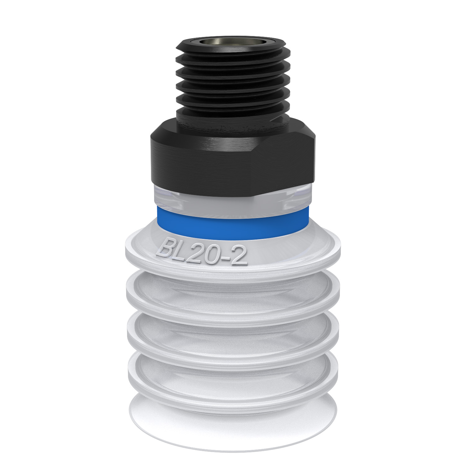 Piab BL20-2.21.02AC / 9909671 Suction cup BL20-2 Silicone FCM, 1/8" NPT male, with mesh filter