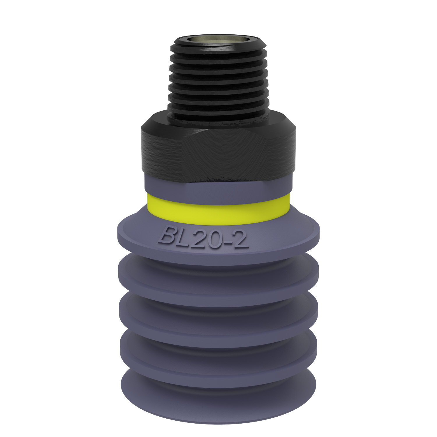 Piab Suction cup BL20-2 HNBR, G1/8 male, with mesh filter and dual flow control valve