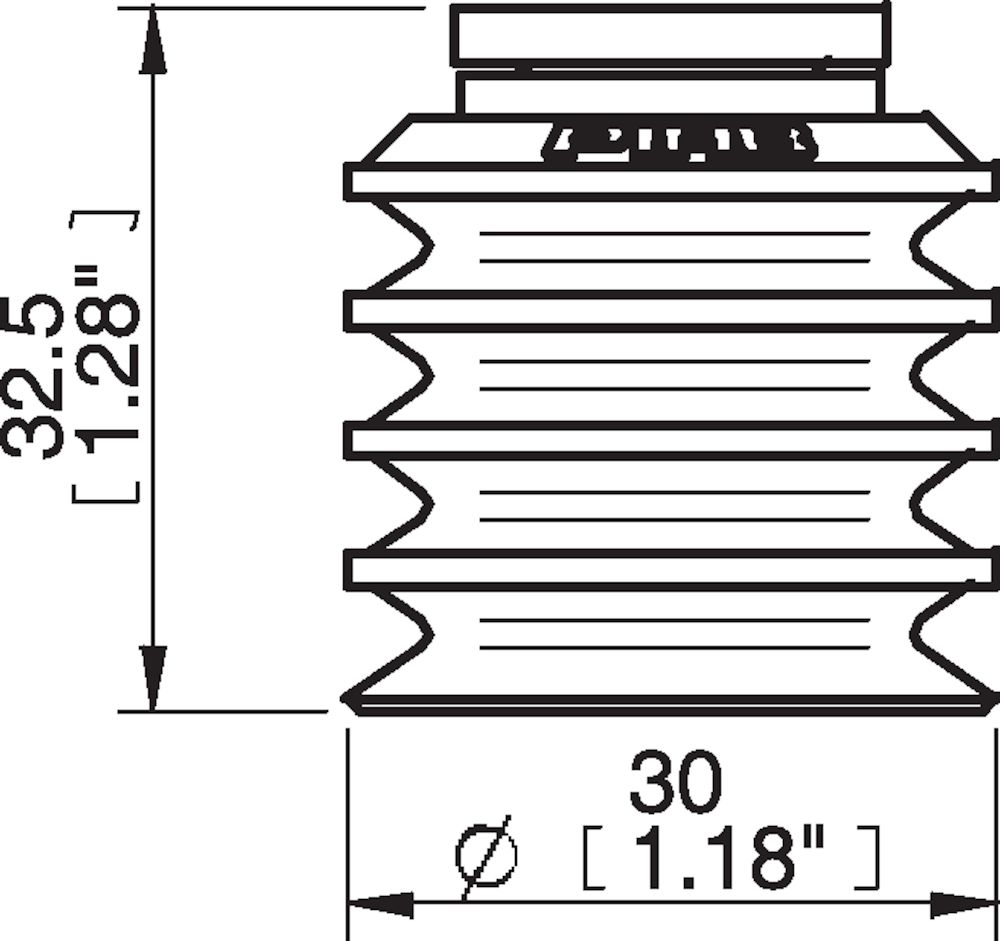 Piab Suction cup BL30-2 Chloroprene
