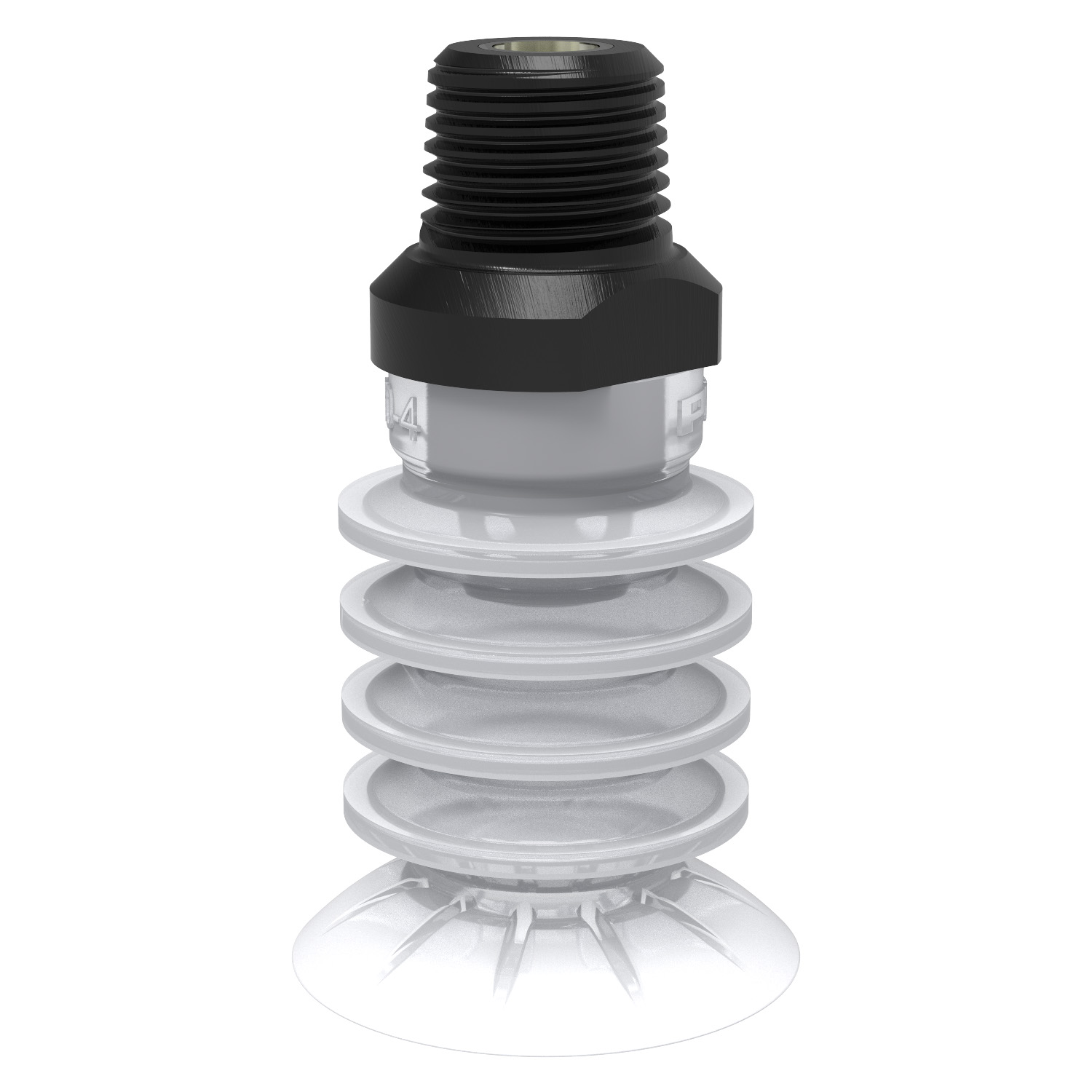Piab Suction cup BL30-4 Silicone FCM, 1/4 NPT male