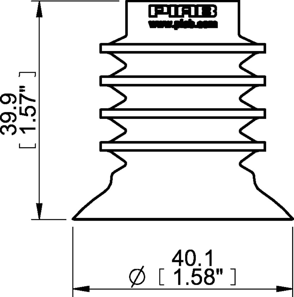 Piab Suction cup BL40-4 Silicone FCM