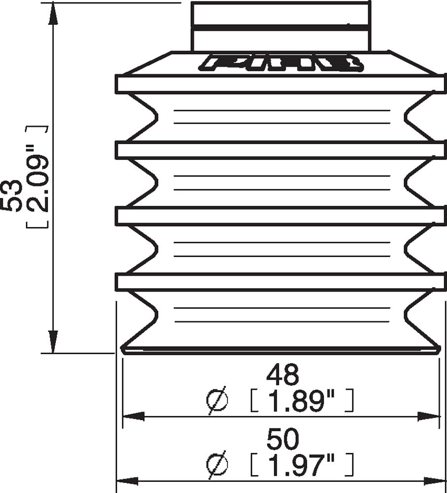 Piab Suction cup BL50-2 Silicone