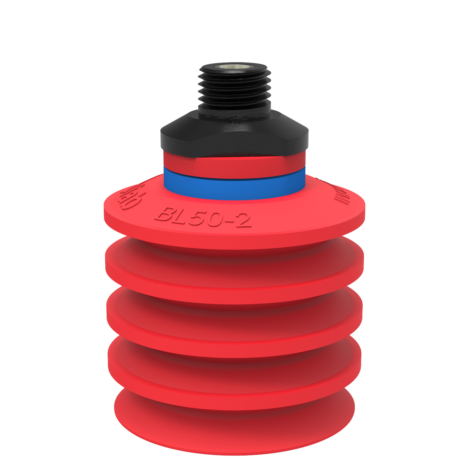 Piab Suction cup BL50-2 Silicone, 1/4 NPT male, with dual flow control valve