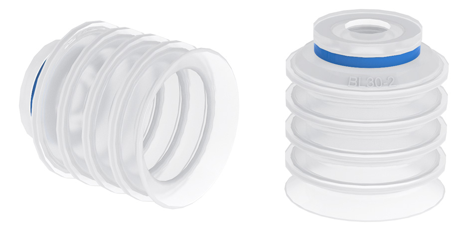 Piab BL50-2.21.05AC / 9909665 Suction cup BL50-2 Silicone FCM, 1/4 NPT male, with mesh filter