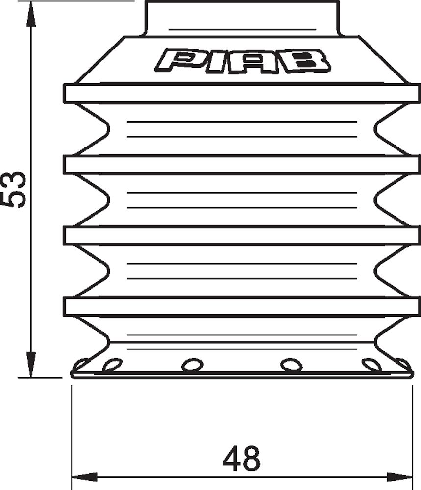 Piab Suction cup BL50-3P Polyurethane 30/70