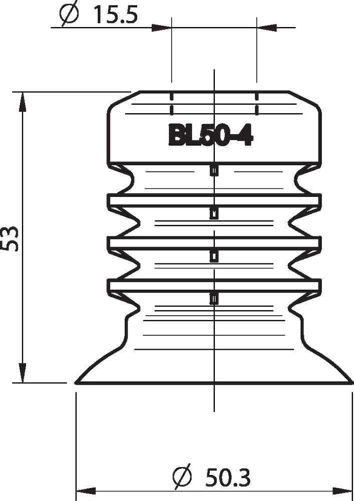 Piab Suction cup BL50-4 Silicone FCM