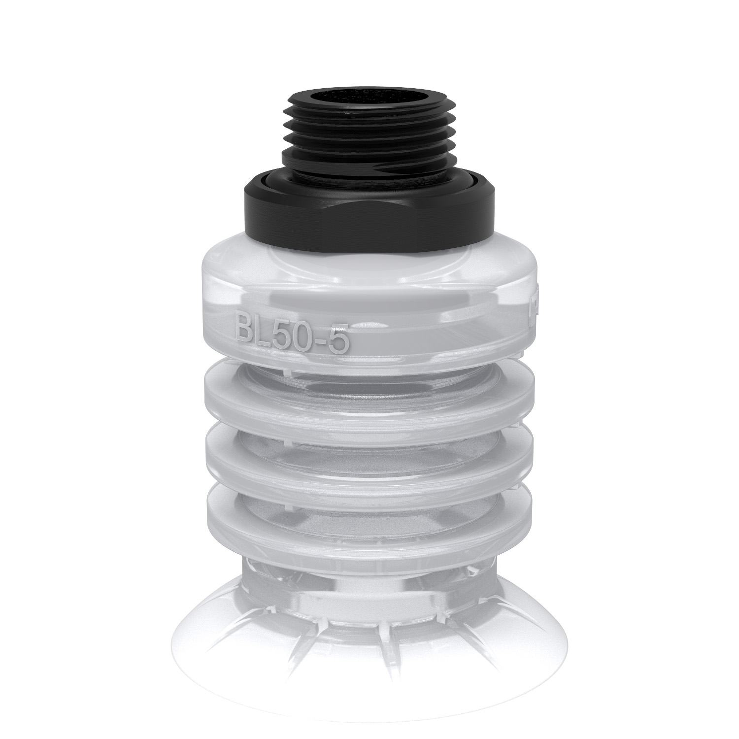 Piab Suction cup BL50-5 Silicone FCM, G1/2 male