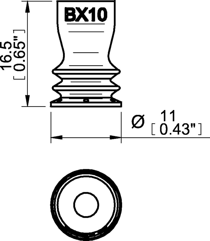 Piab Suction cup BX10P Polyurethane 30/60
