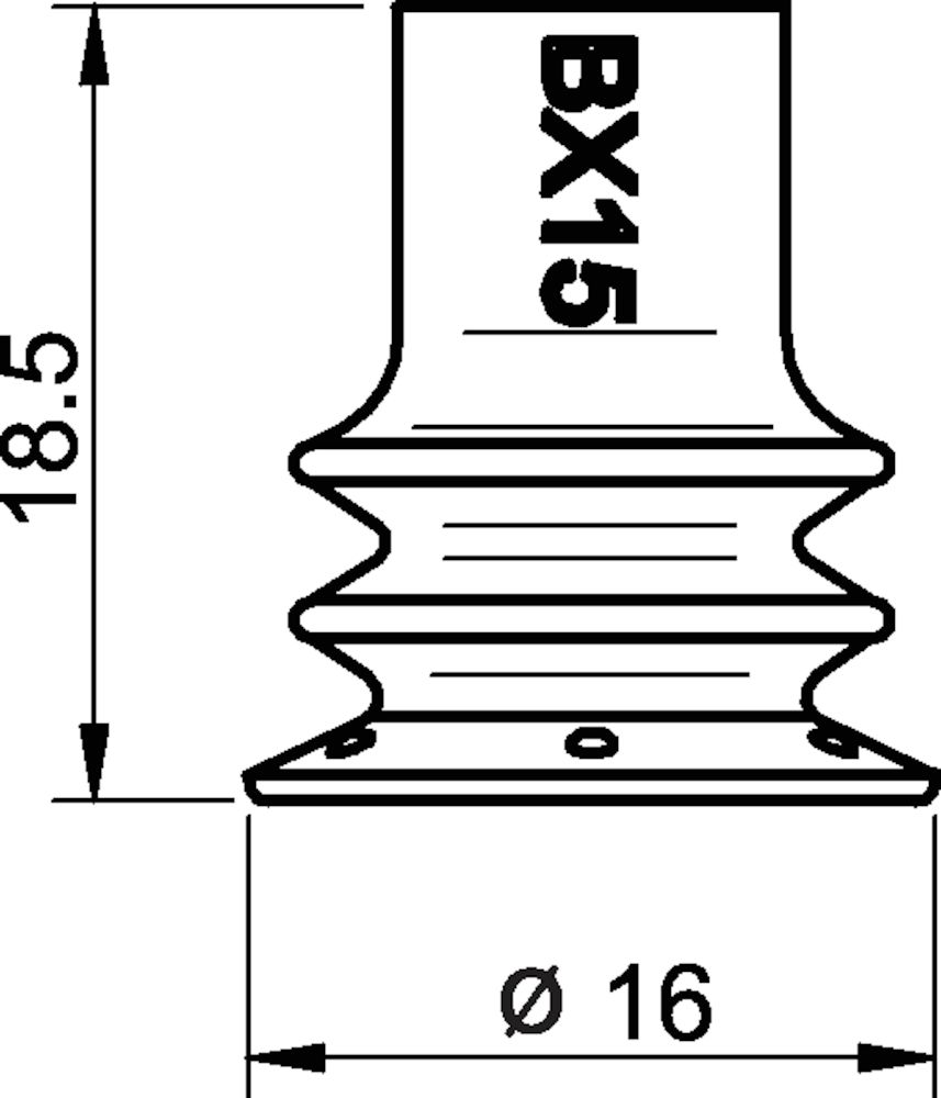 Piab Suction cup BX15P Polyurethane 60