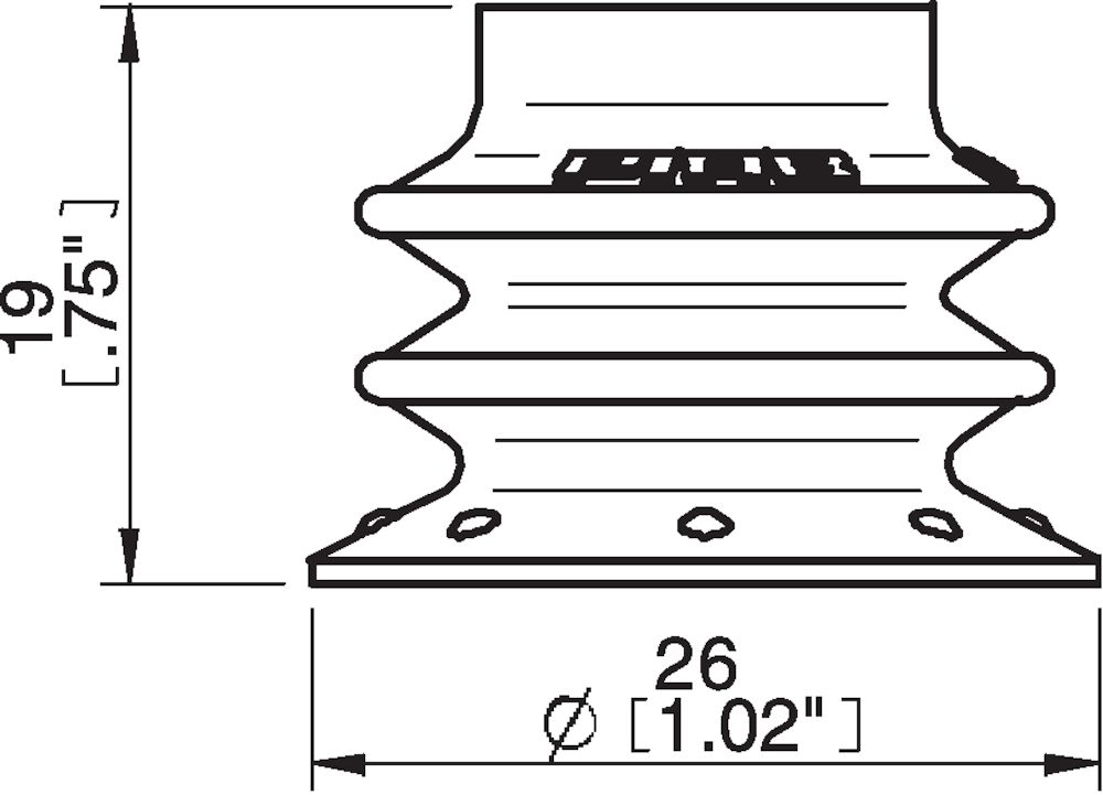 Piab Suction cup BX25P Polyurethane 30/60