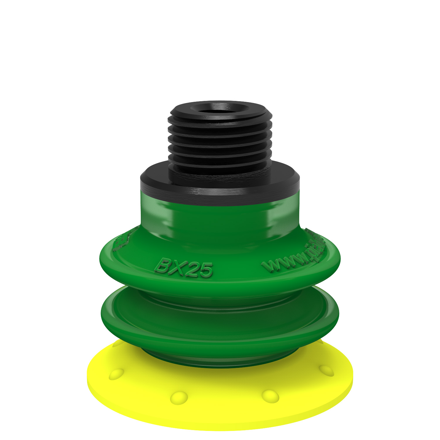 Piab Suction cup BX25P Polyurethane 30/60 with filter, G1/8 male / M5 female, with dual flow contro