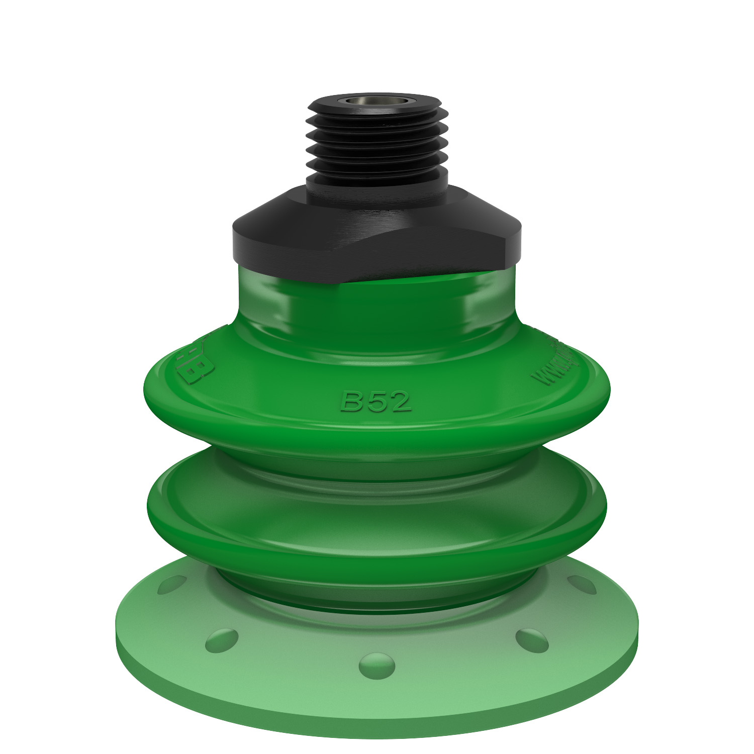 Piab Suction cup BX52P Polyurethane 60 with filter, 1/4 NPT male, with dual flow control valve