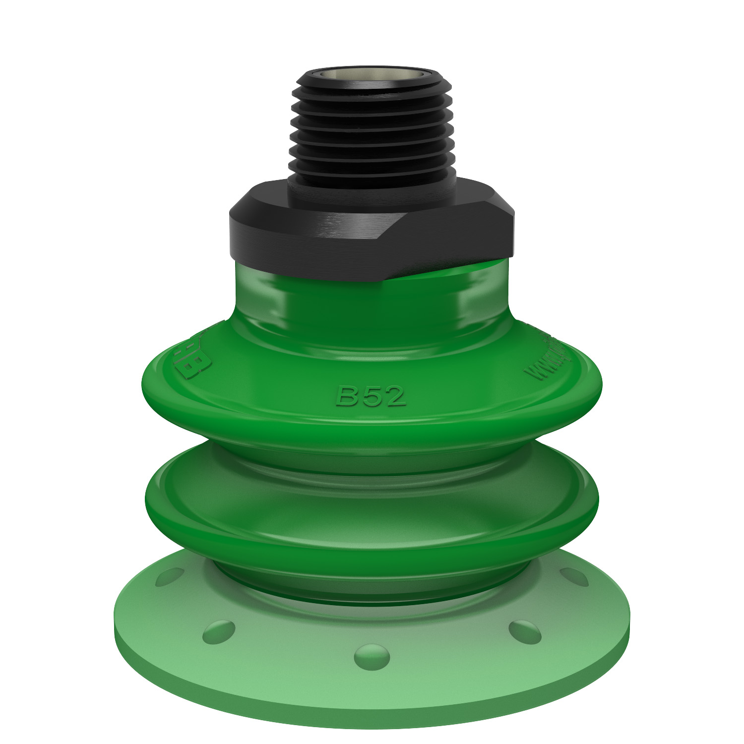 Piab Suction cup BX52P Polyurethane 60 with filter, 3/8 NPT male, with dual flow control valve