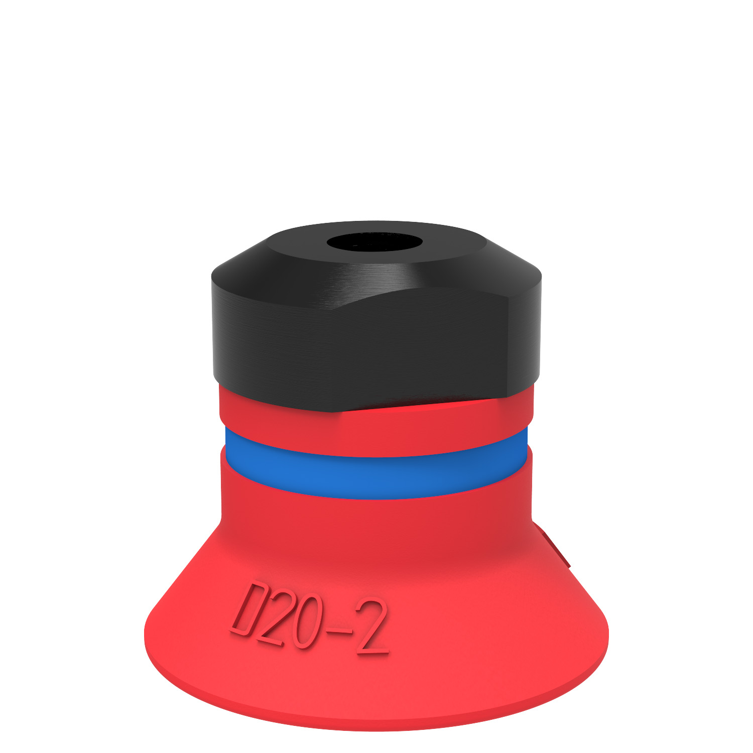 Piab Suction cup D20-2 Silicone, M5 female, with dual flow control valve