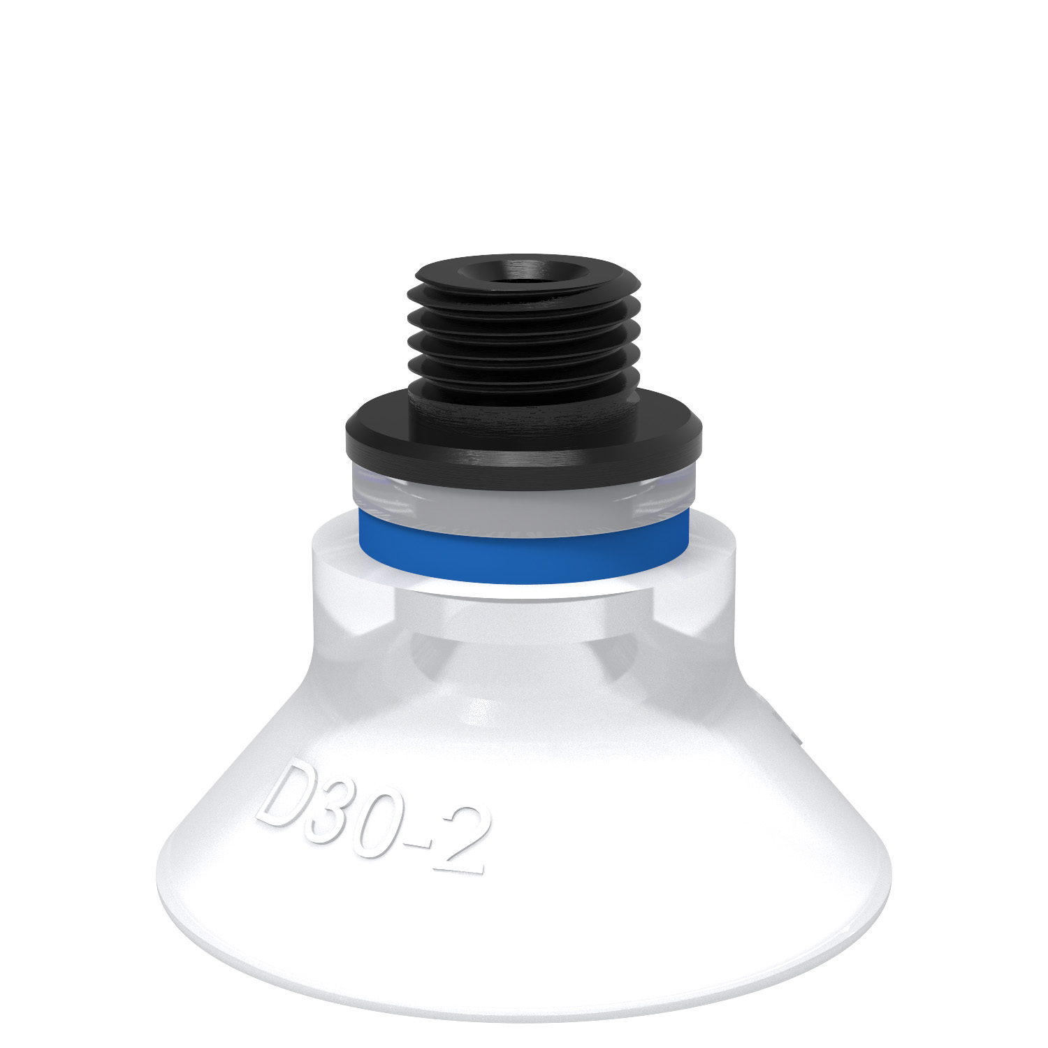 Piab Suction cup D30-2 Silicone FCM, G1/8 male/M5 female, with mesh filter