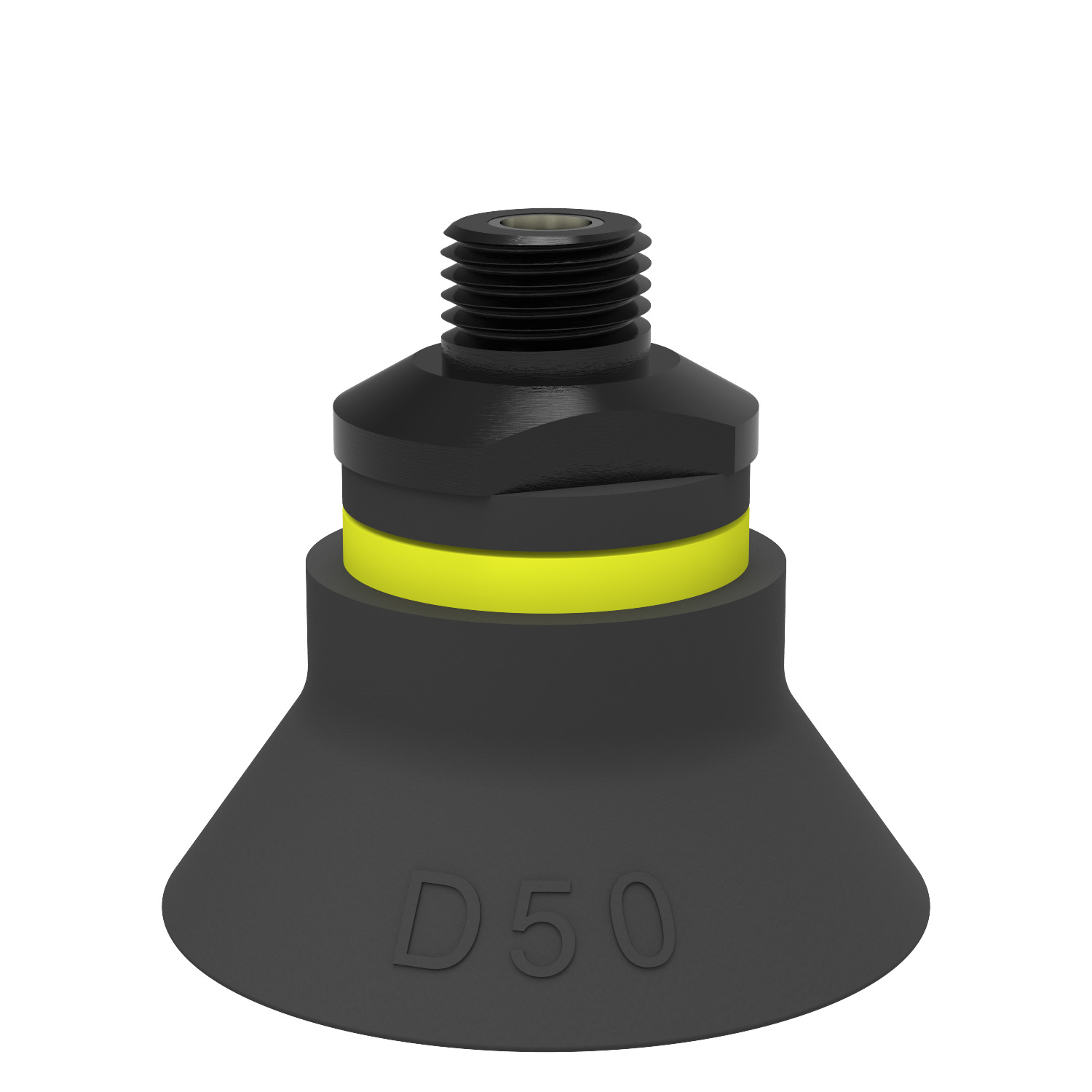 Piab Suction cup D50 Chloroprene, 1/4 NPT male, with dual flow control valve