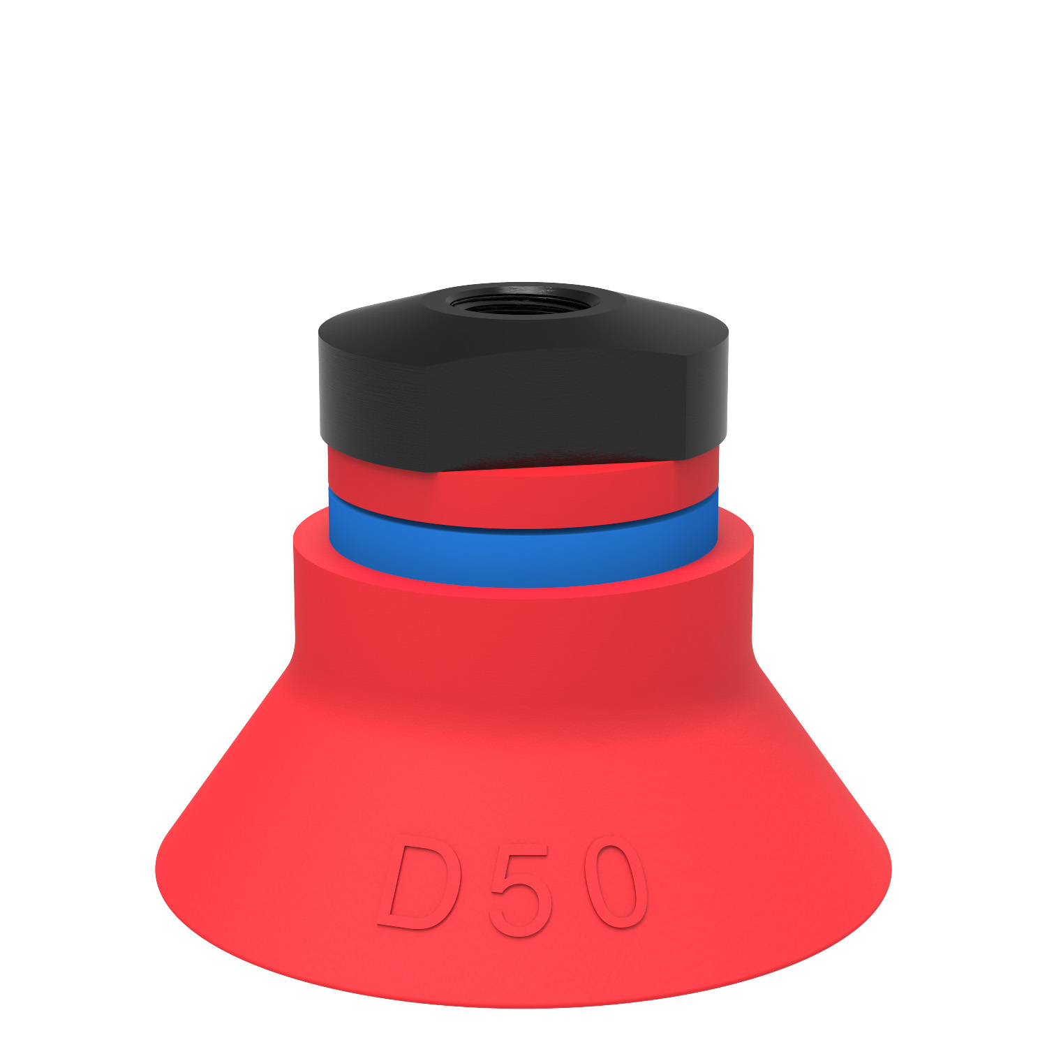 Piab Suction cup D50 Silicone, 1/8 NPSF female, with mesh filter