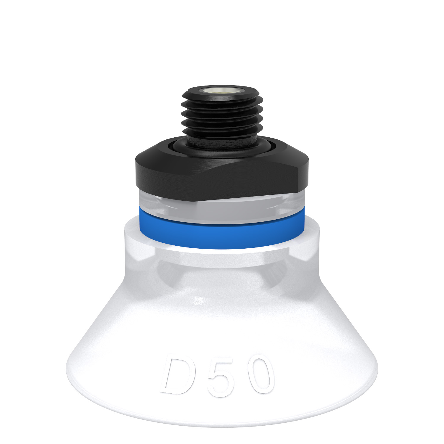 Piab Suction cup D50 Silicone FCM, G1/4 male, with mesh filter