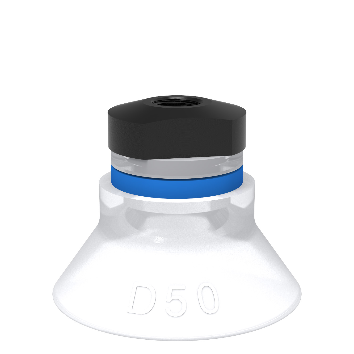 Piab Suction cup D50 Silicone FCM, 1/8 NPSF female, with mesh filter