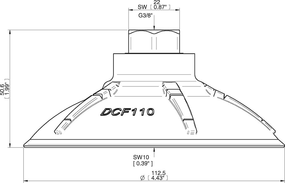 Piab Suction cup DCF110P Polyurethane 60, G3/8 female, with mesh filter