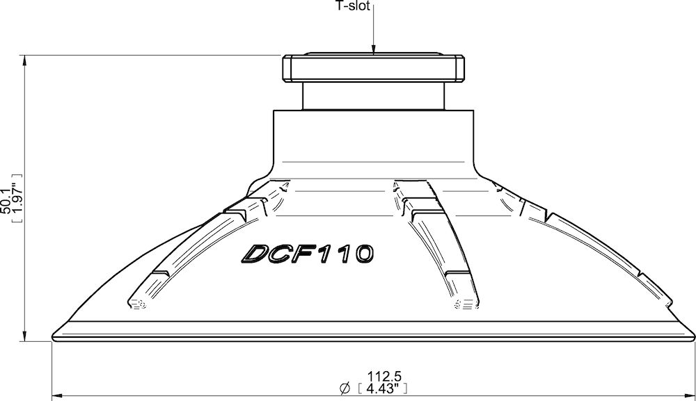 Piab Suction cup DCF110P Polyurethane 60, T-slot, with mesh filter
