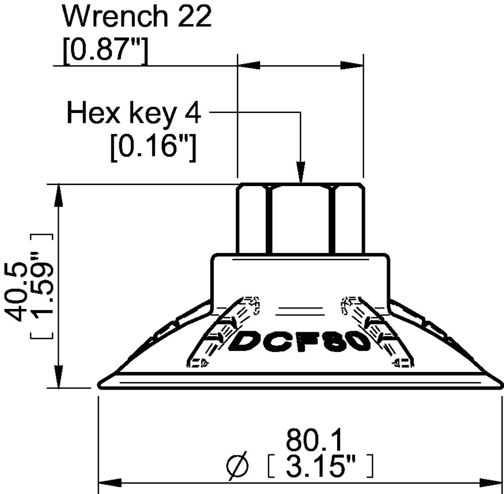 Piab Suction cup DCF80P Polyurethane 60, G3/8 female plastic