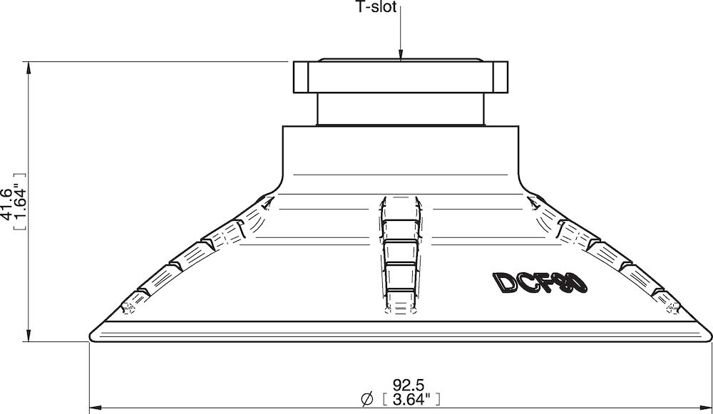 Piab Suction cup DCF90P Polyurethane 60, T-slot, with mesh filter