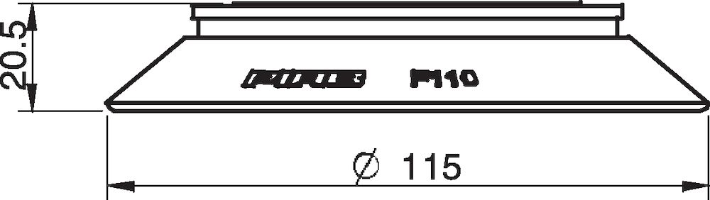 Piab Suction cup F110P Polyurethane 30/60 with collar for Vacuum Gripper System (VGS)